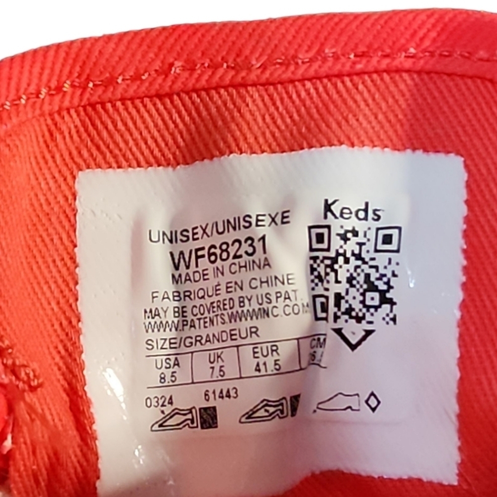 Keds Champion Oxford Canvas Gn Casual Sneakers Red Classic Sz 8.5 Men 10.5 Women - Picture 9 of 11